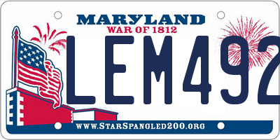 MD license plate LEM4920