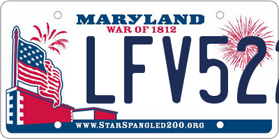 MD license plate LFV522