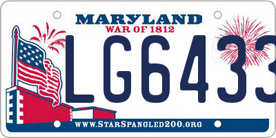 MD license plate LG64338