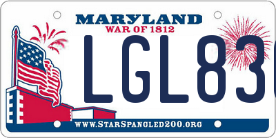 MD license plate LGL836