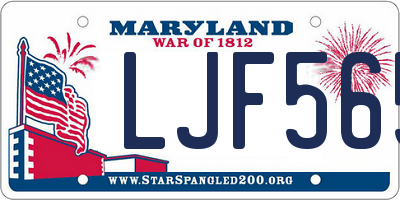 MD license plate LJF565