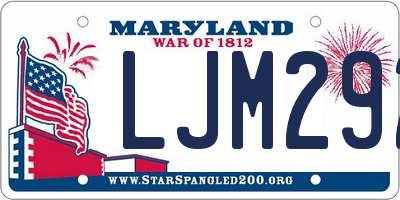 MD license plate LJM292