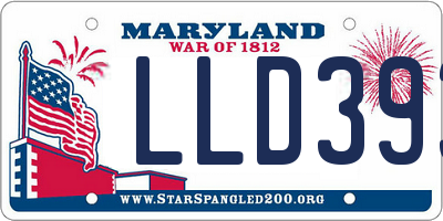 MD license plate LLD393