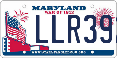 MD license plate LLR392
