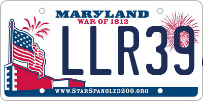 MD license plate LLR394