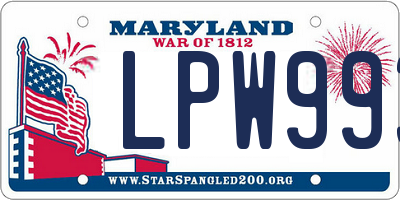 MD license plate LPW993