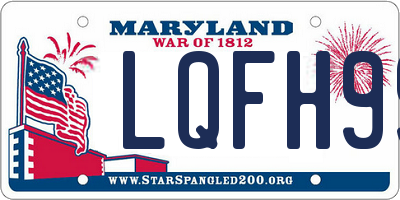 MD license plate LQFH99