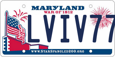 MD license plate LVIV772