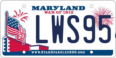 MD license plate LWS954