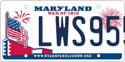 MD license plate LWS955