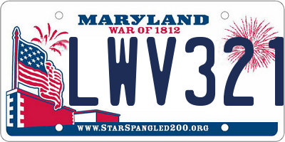 MD license plate LWV3211