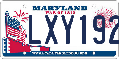 MD license plate LXY1920