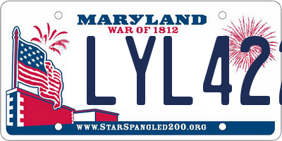 MD license plate LYL422