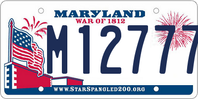 MD license plate M127777