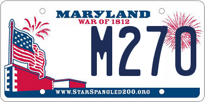 MD license plate M270