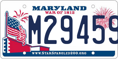 MD license plate M294598