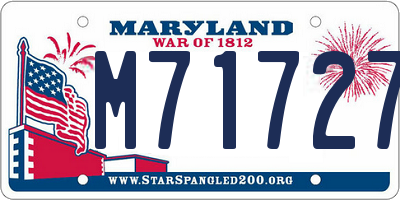 MD license plate M717278