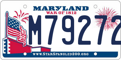 MD license plate M792720