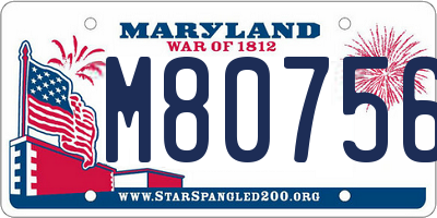 MD license plate M807563
