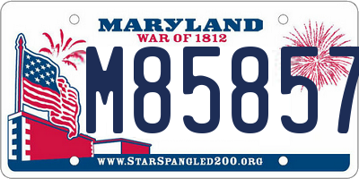 MD license plate M858578