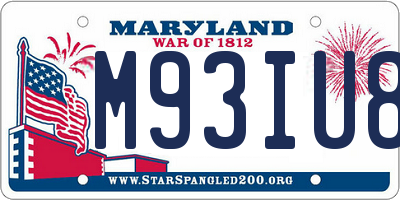 MD license plate M93IU81