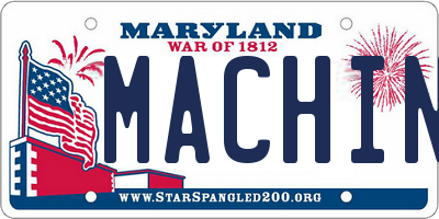 MD license plate MACHINA