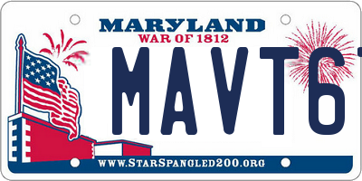 MD license plate MAVT67