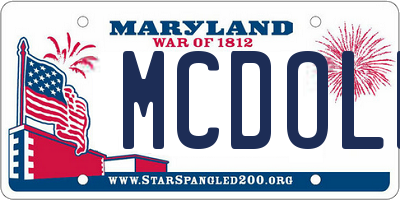 MD license plate MCDOLE