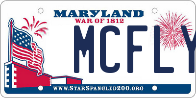 MD license plate MCFLY