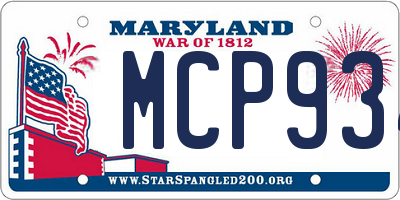 MD license plate MCP934