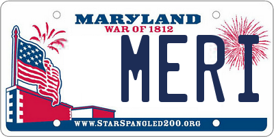 MD license plate MERI