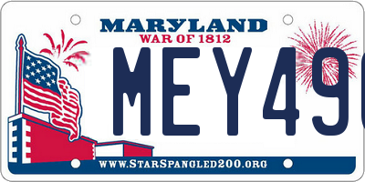 MD license plate MEY490