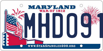 MD license plate MHD0911