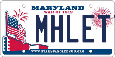 MD license plate MHLETY