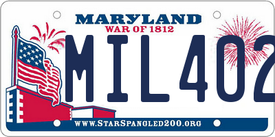 MD license plate MIL4029
