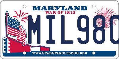 MD license plate MIL9802