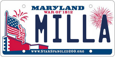 MD license plate MILLA1