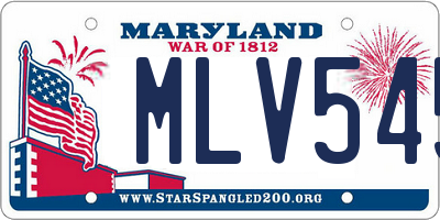 MD license plate MLV545