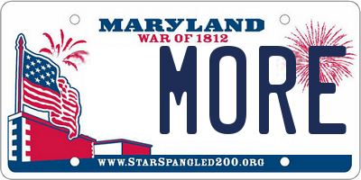 MD license plate MORE