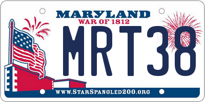 MD license plate MRT381