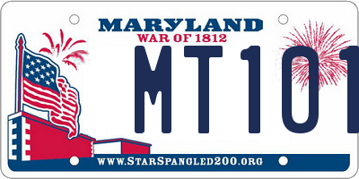 MD license plate MT101