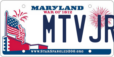 MD license plate MTVJR