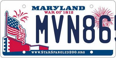 MD license plate MVN865