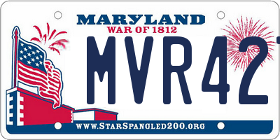 MD license plate MVR427