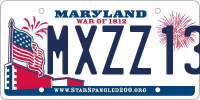 MD license plate MXZZ134