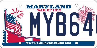 MD license plate MYB646