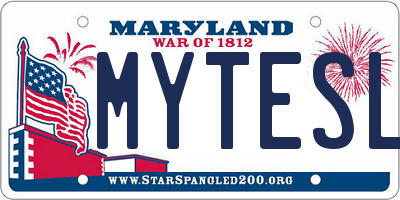 MD license plate MYTESLA