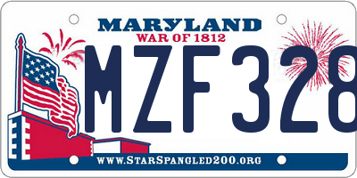 MD license plate MZF3284