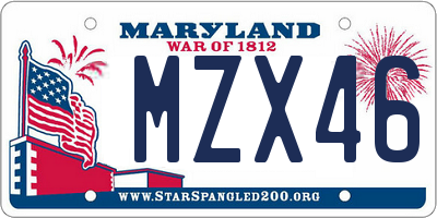 MD license plate MZX461