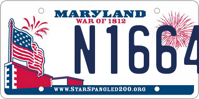 MD license plate N1664